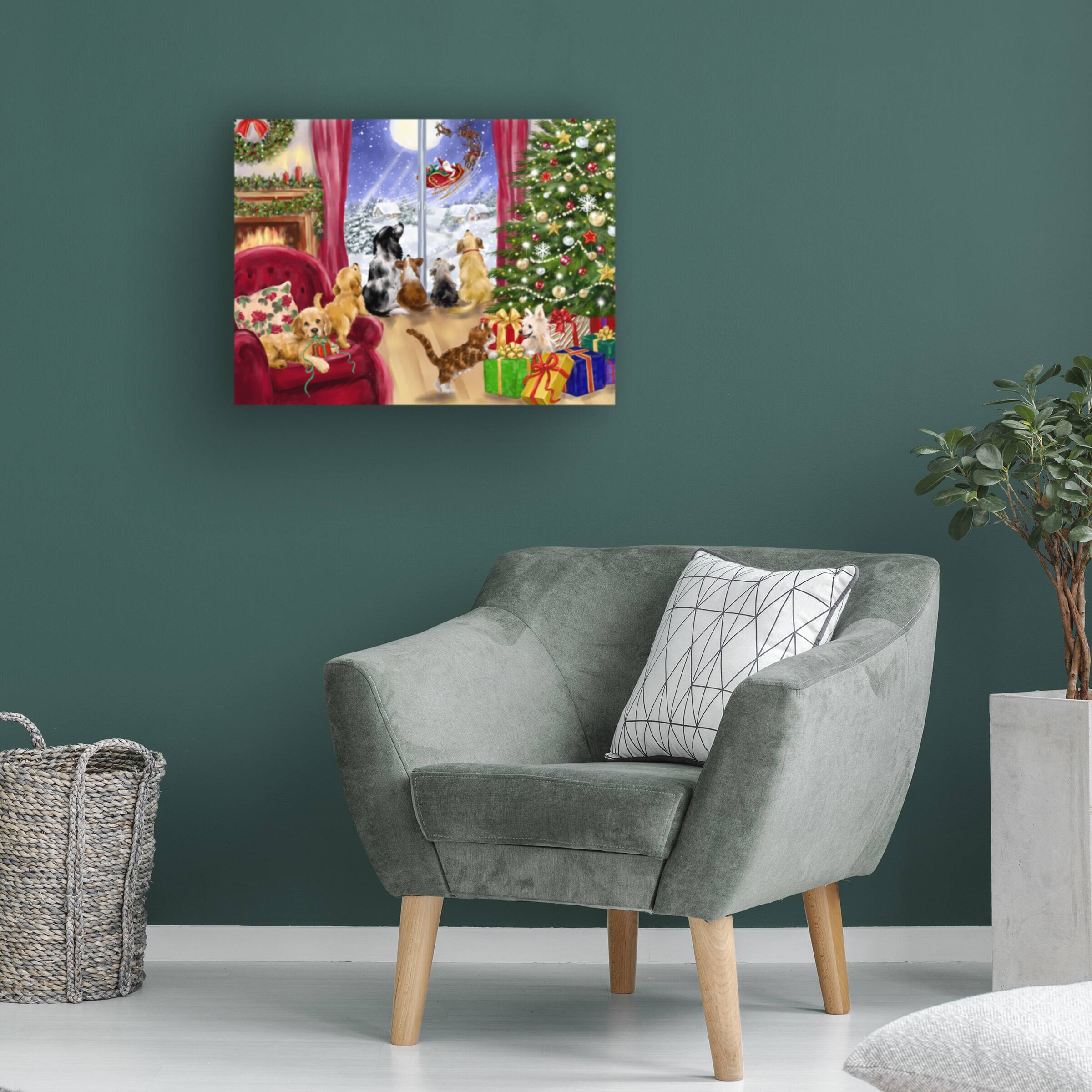 Left. Trademark Fine Art - Jean Francois Thank You Santa Canvas Art - 18x24 - Multicolor.