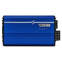 DS18 Audio - FRP 4-Channel Class D Car Amplifier with Remote Level Control, 4 x 250W RMS at 4 Ohm - Blue