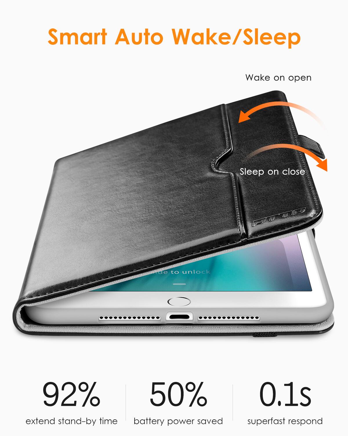 Smart Auto Wake/Sleep

- Wake on open
- Sleep on close

92% extend stand-by time

50% battery power saved

0.1s superfast respond