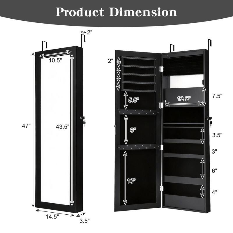 Product Dimension

2"  
10.5"  
2"  
5.5"  
13.5"  
7.5"  
47"  
43.5"  
9"  
3.5"  
3"  
6"  
16"  
4"  
14.5"  
3.5"