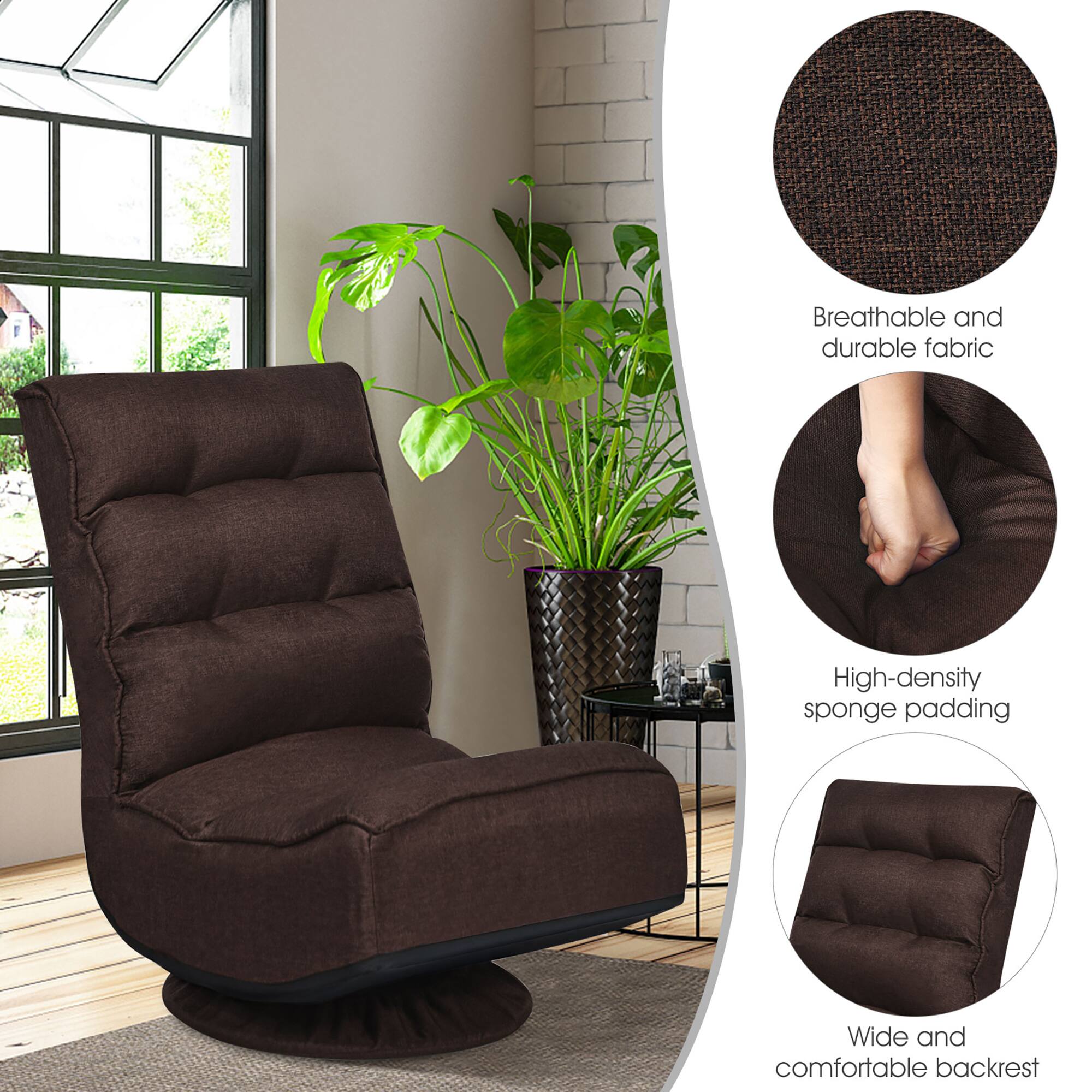- Breathable and durable fabric
- High-density sponge padding
- Wide and comfortable backrest
