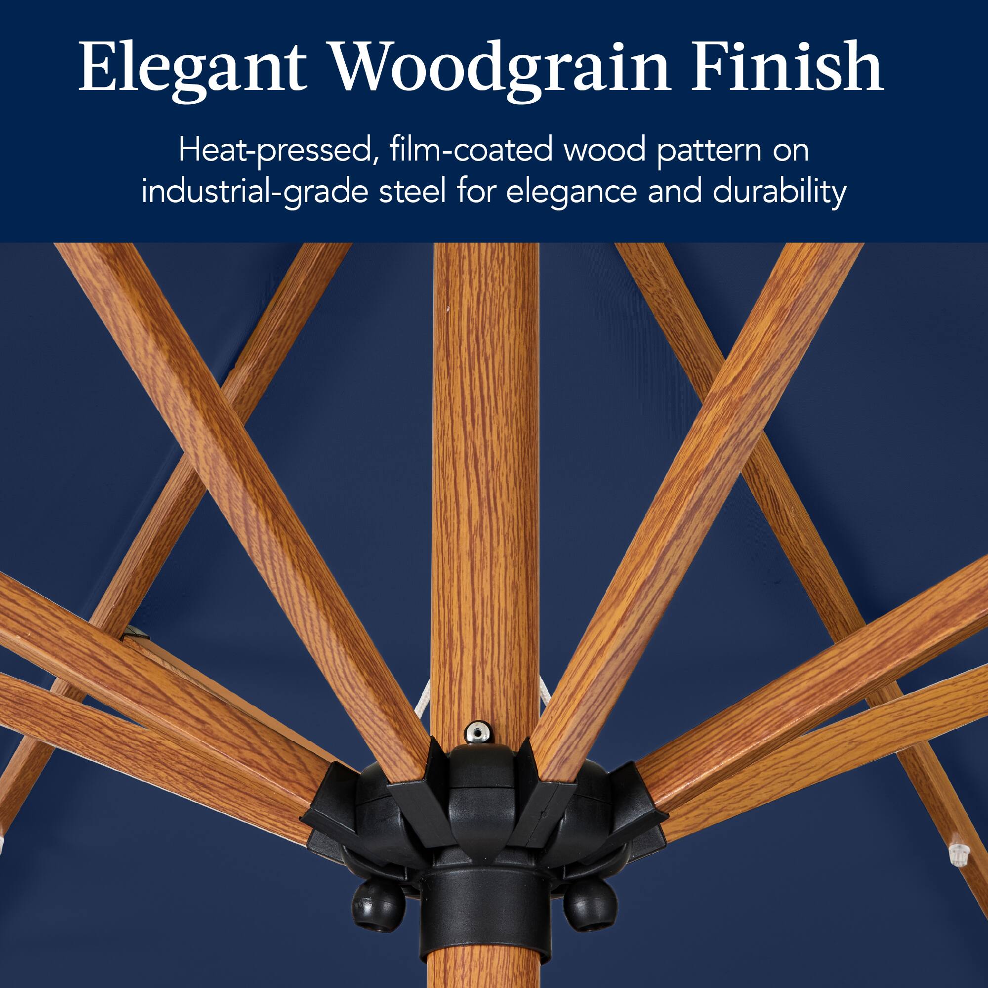 Elegant Woodgrain Finish

Heat-pressed, film-coated wood pattern on industrial-grade steel for elegance and durability.