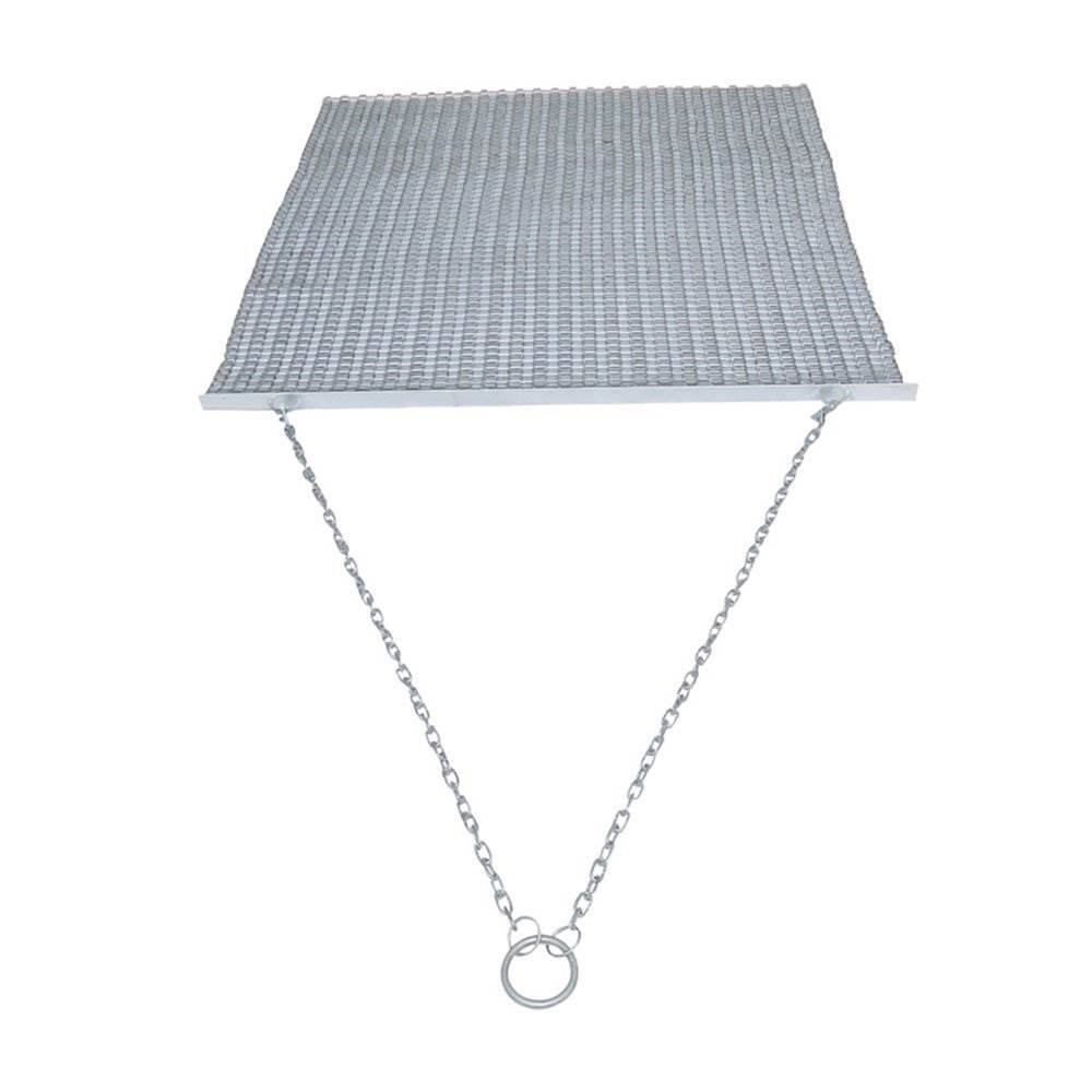 Front. Yard Tuff - Yard Tuff 455TBDM ATV/UTV 5' x 4.5' Zinc & Steel Field Surface Leveling Drag Mat - Silver.