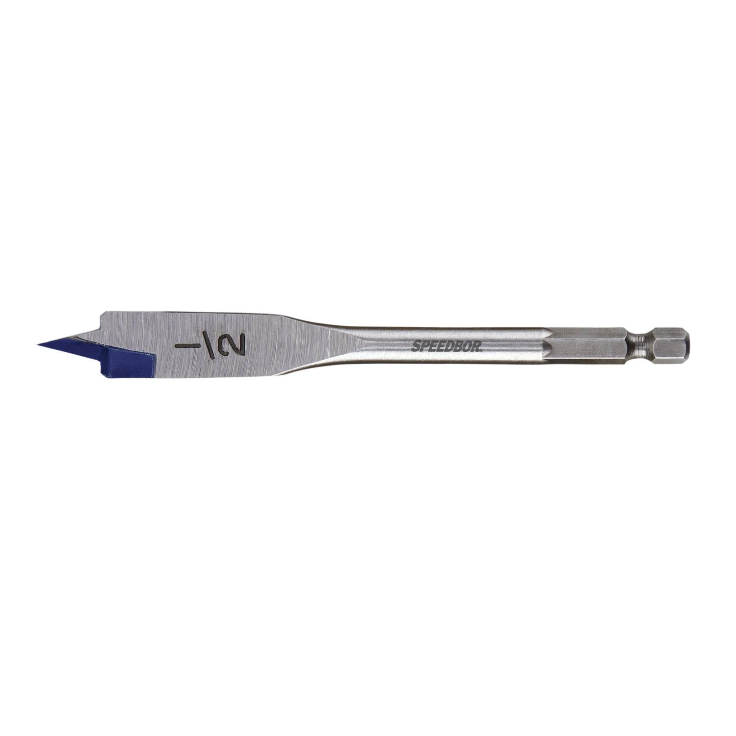 Angle. Irwin - Irwin Speedbor 1/2 in. X 4 in. L Carbon Steel Wood Boring Bit Quick-Change Hex Shank 1 pc.