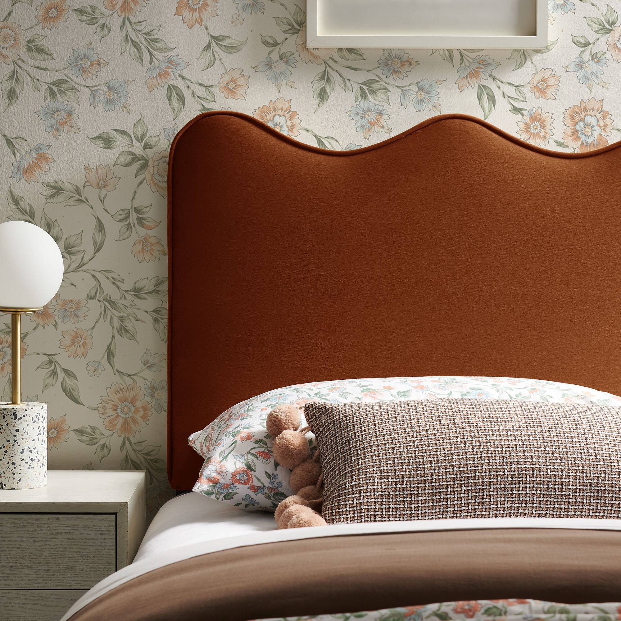 Alt View 1. Modway - Athena Upholstered Headboard by Modway - Rust.