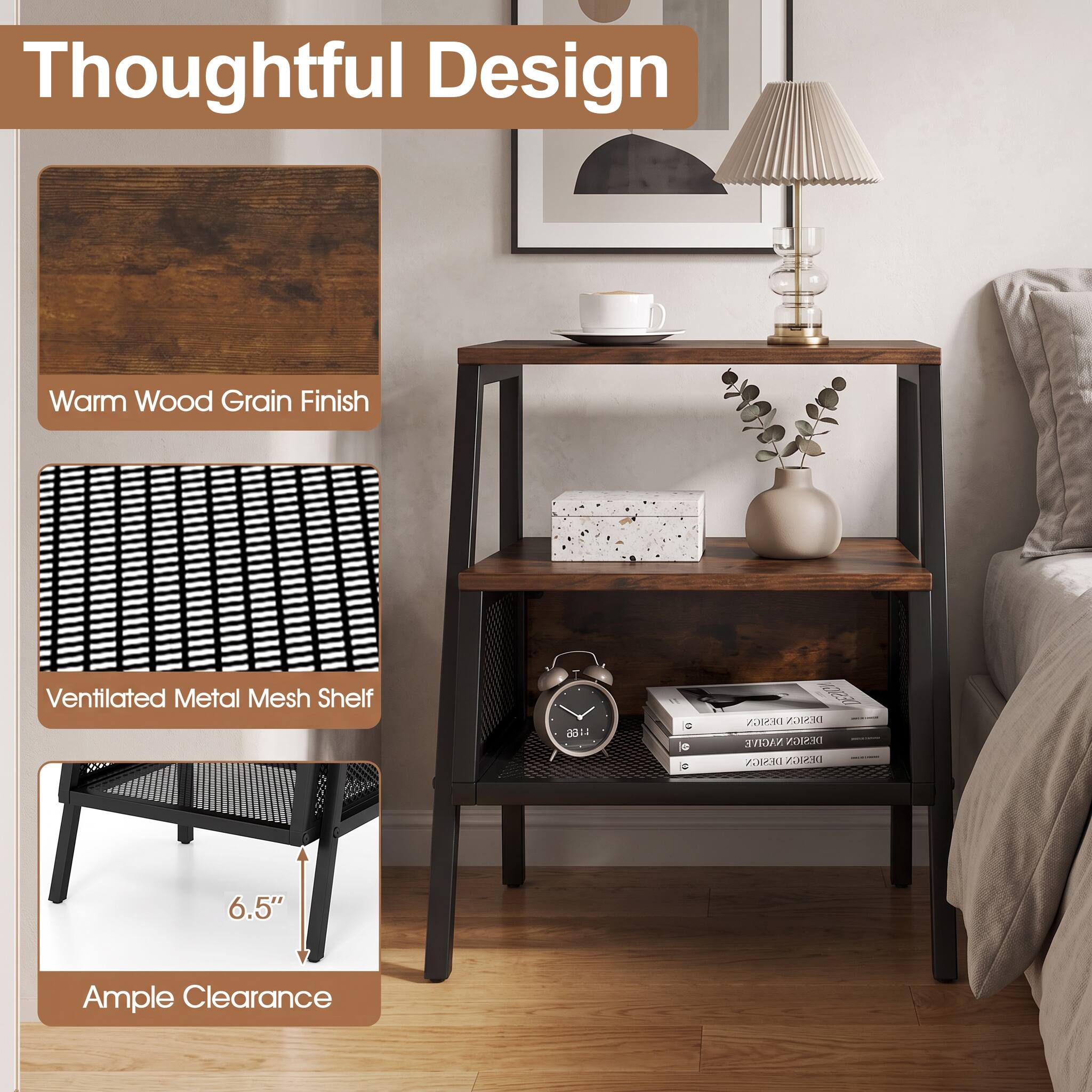 Thoughtful Design

Warm Wood Grain Finish

Ventilated Metal Mesh Shelf

1166

C

DESIGN DESIGN DESIGN NAGIVE DESIGN DESIGN DESIGN

6.5"

Ample Clearance