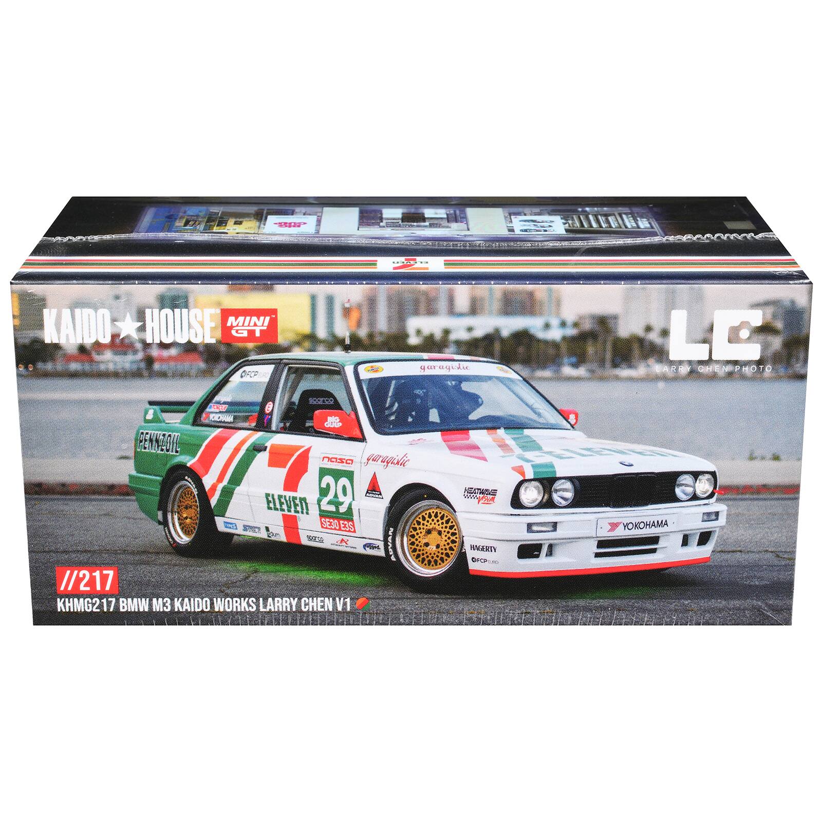 KAIDO HOUSE MINI GT OFCP garagidu LE BARA GHEN PHOTO suaruo P g COR  
ddie PENNZOIL naso garugidi ELEVEN 29 g S SE3O E3S CAm WS N PM ADVAN //217 KHMG217 BMW M3 KAIDO WORKS LARRY CHEN V1 NEATATEE wu P HNANTN Sr YOKOHAMA