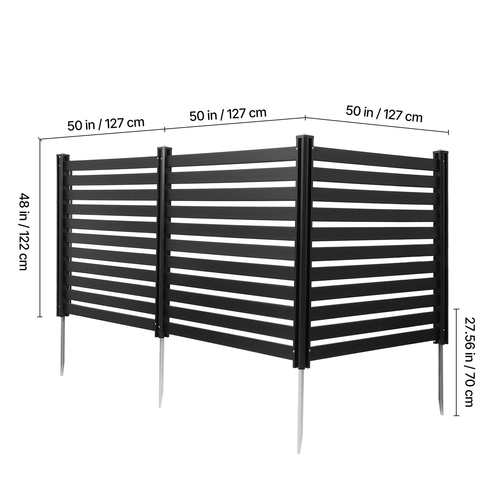 50 in / 127 cm  
50 in / 127 cm  
50 in / 127 cm  
48 in / 122 cm  
27.56 in / 70 cm