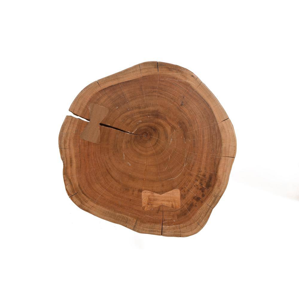 Alt View 3. Carolina Chair & Table - Seti Live Edge Accent Table - Natural Top - Gold Base - Natural, Gold.