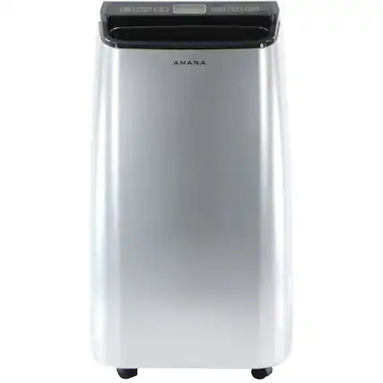 Front. Amana - 350 Sq. Ft. Portable Air Conditioner - Silver/Gray.
