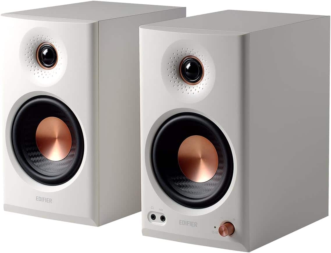 Edifier - MR4.5 Powered Studio Monitor Speaker with Bluetooth - White