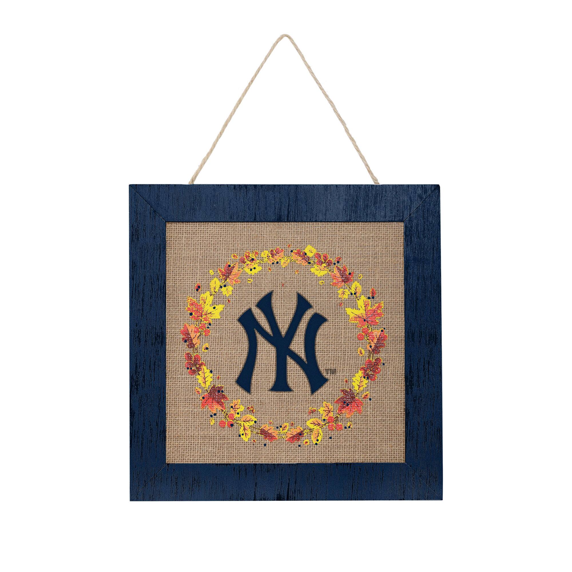 Alt View 1. FOCO - New York Yankees 12'' Double-Sided Burlap Sign - Navy.
