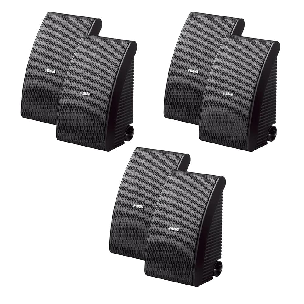Yamaha - NS-AW592 All-Weather Outdoor Speakers Bundle - 6 Pack - Black