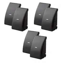 Yamaha - NS-AW592 All-Weather Outdoor Speakers Bundle - 6 Pack - Black