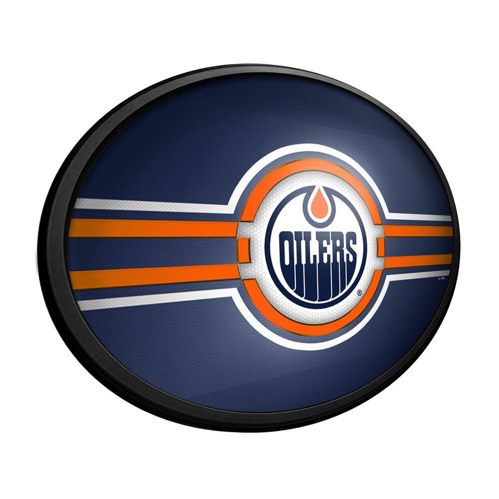 Alt View 1. The Fan-Brand - Edmonton Oilers 18'' x 14'' Team Color Slimline Illuminated Wall Sign - Multicolor.