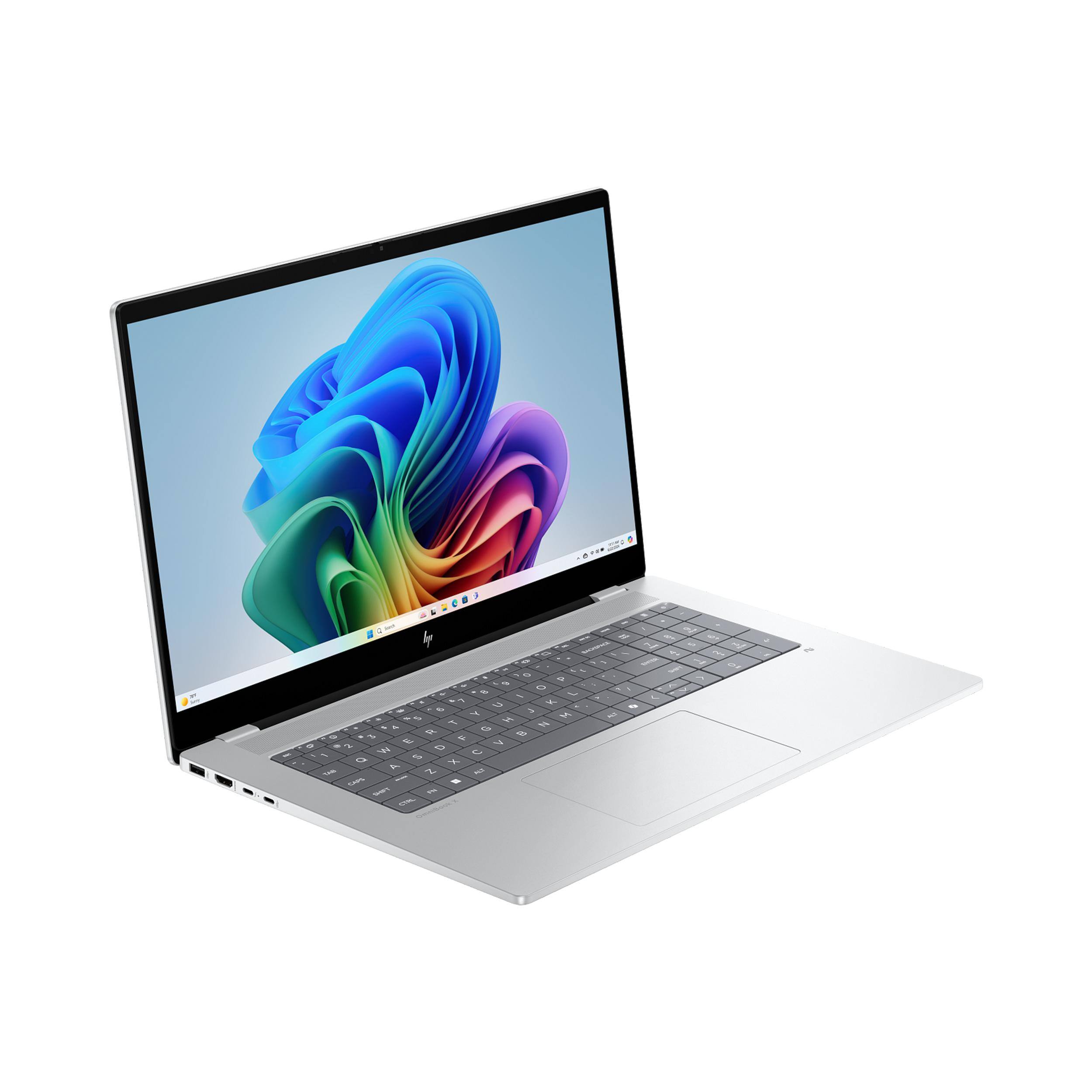 Alt View 3. HP - HP OmniBook X 17.3" FHD Touchscreen Laptop,Intel Ultra 7 258V,32GB RAM,4TB SSD+1TB Dock Set,Backlit,Win 11,Silver - Silver.