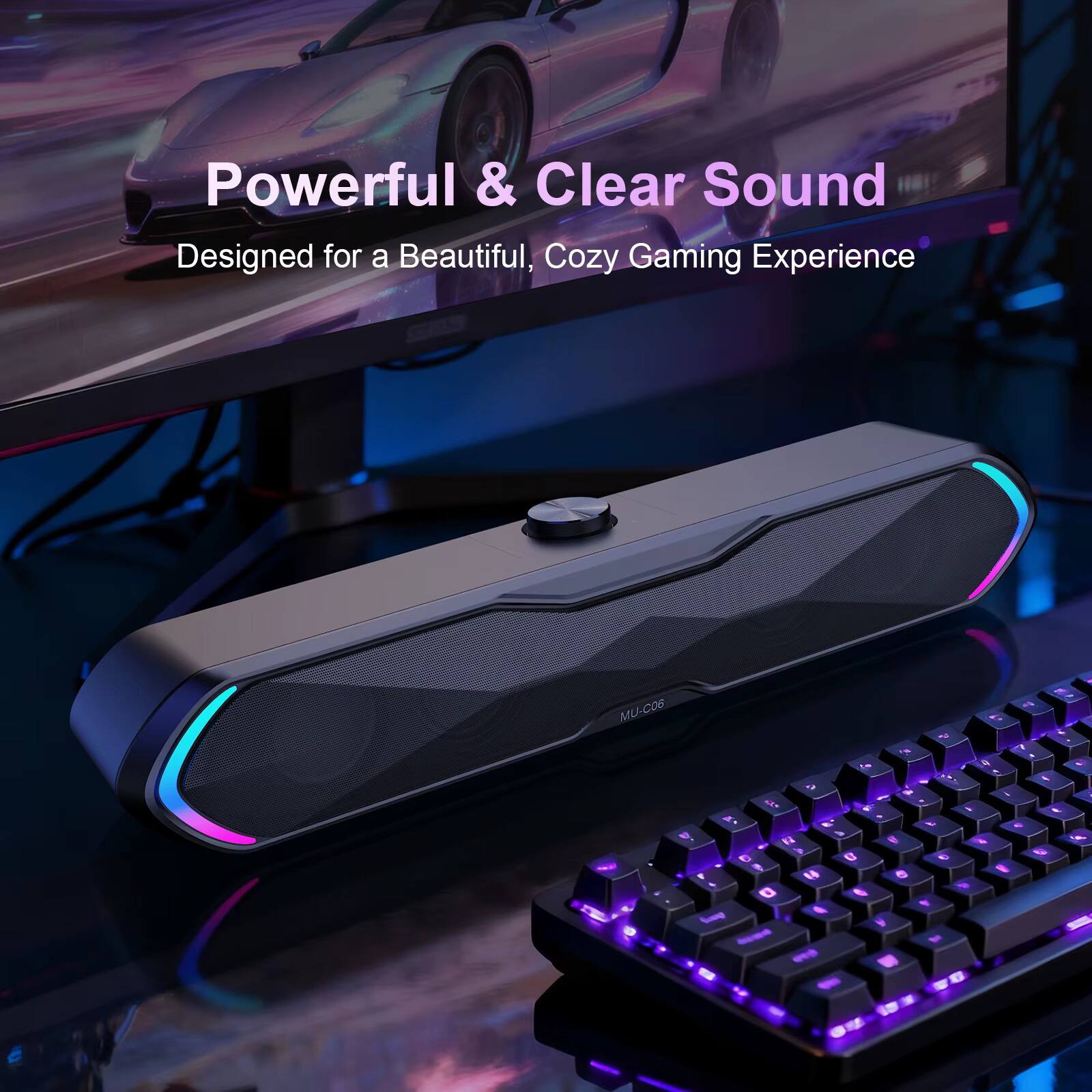 Powerful & Clear Sound  
Designed for a Beautiful, Cozy Gaming Experience