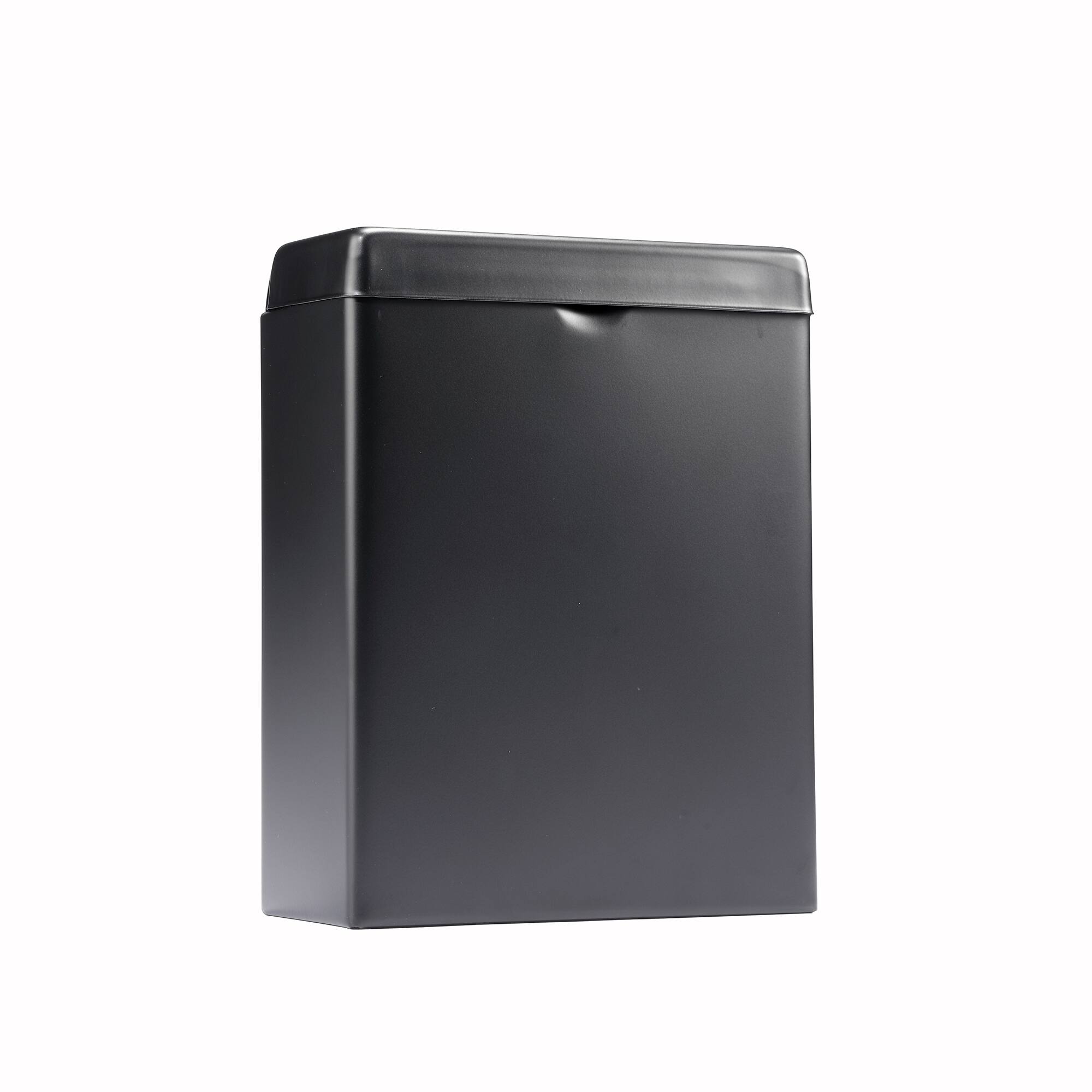 Alt View 1. Alpine Industries - Stainless Steel Wall-Mounted Sanitary Napkin Receptacle Trash Can - Black.