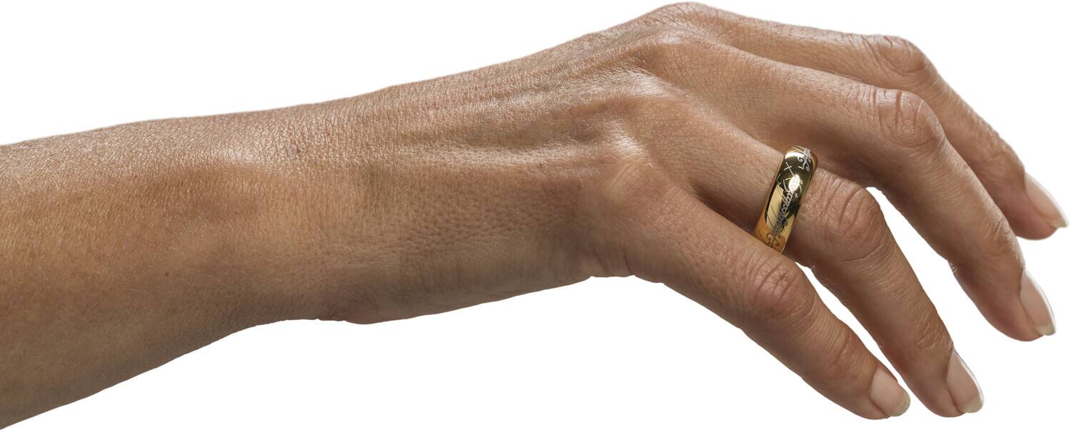 Alt View 3. Weta Workshop - WETA Workshop - Lord of the Rings - LOTR™ The One Ring™ (Gold Plated Tungsten with Elvish Runes), - COLLECTIBLES - Multicolor.