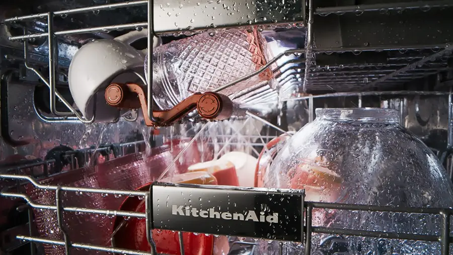 Alt View 13. KitchenAid - 24" Top Control Built-In Stainless Steel Tub Dishwasher with 3rd Rack, LED Interior Lighting, 44 dBA - Black Stainless Steel.