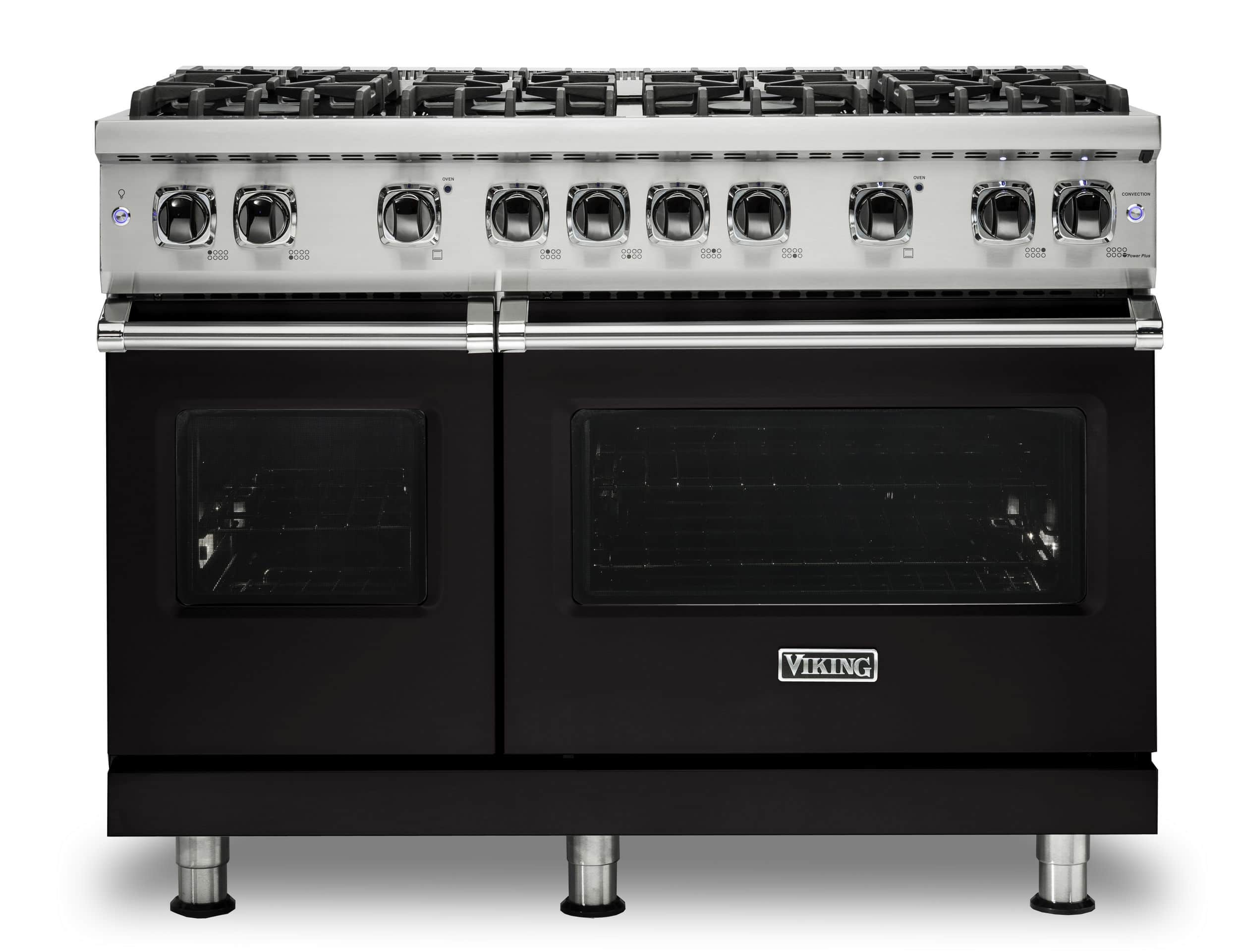 Viking - 5-Series Gas Sealed Burner Range - Onyx - Front_Zoom