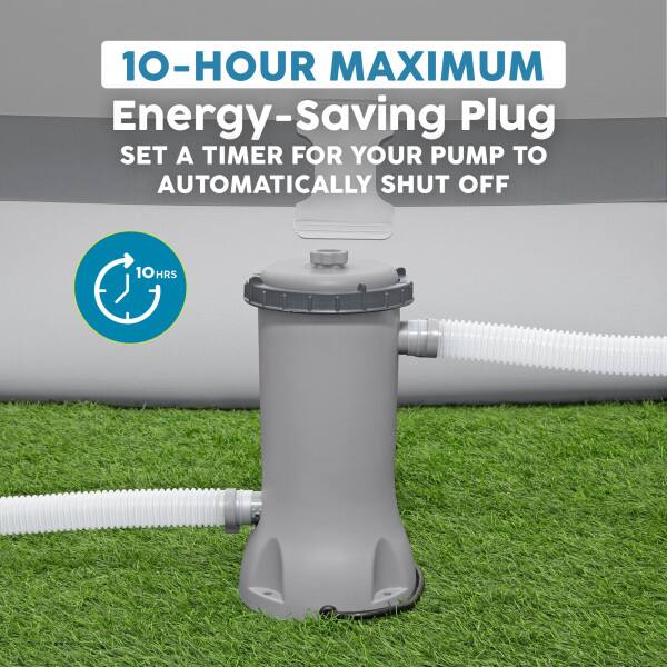 10-HOUR MAXIMUM Energy-Saving Plug  
SET A TIMER FOR YOUR PUMP TO AUTOMATICALLY SHUT OFF