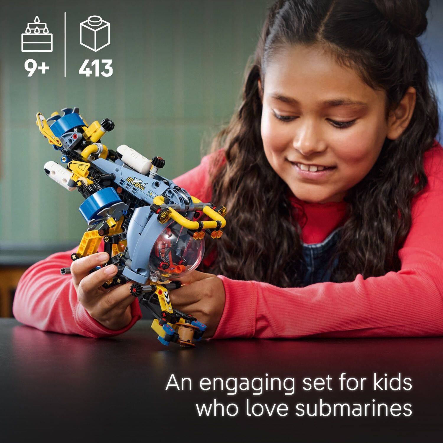 An engaging set for kids who love submarines.