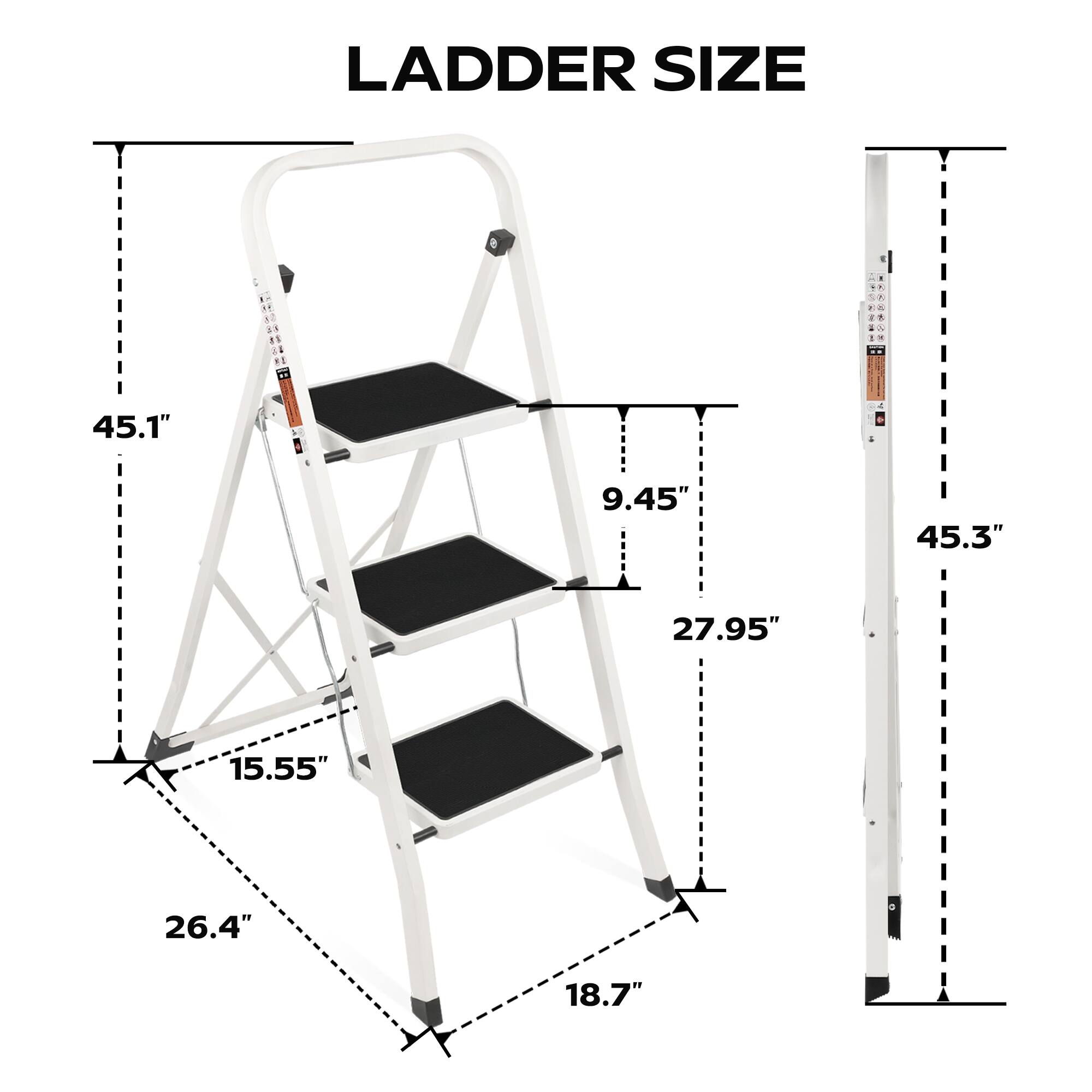 LADDER SIZE

- 45.1"
- 9.45"
- 45.3"
- 27.95"
- 15.55"
- 26.4"
- 18.7"