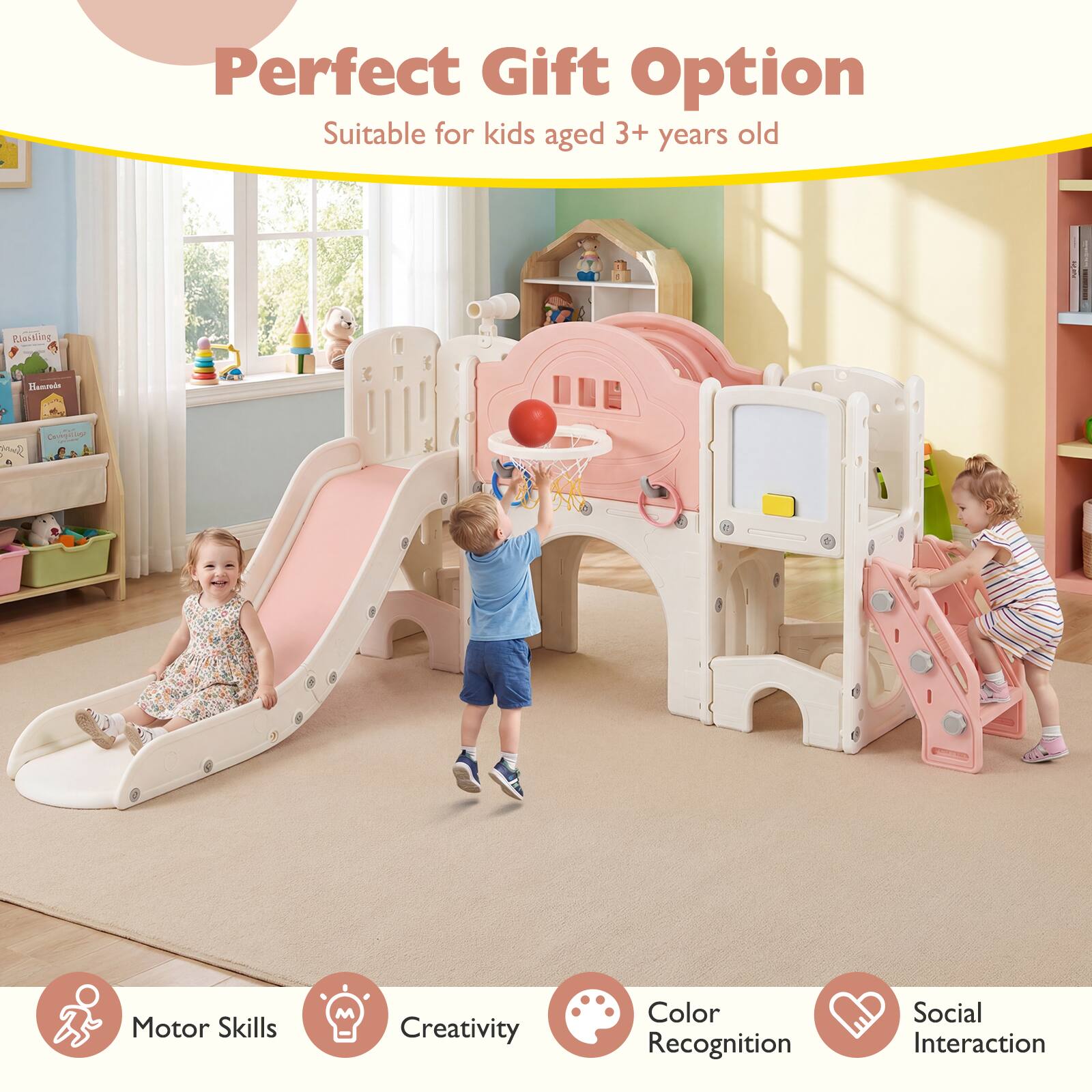 Perfect Gift Option  
Suitable for kids aged 3+ years old  

- Motor Skills  
- Creativity  
- Color Recognition  
- Social Interaction