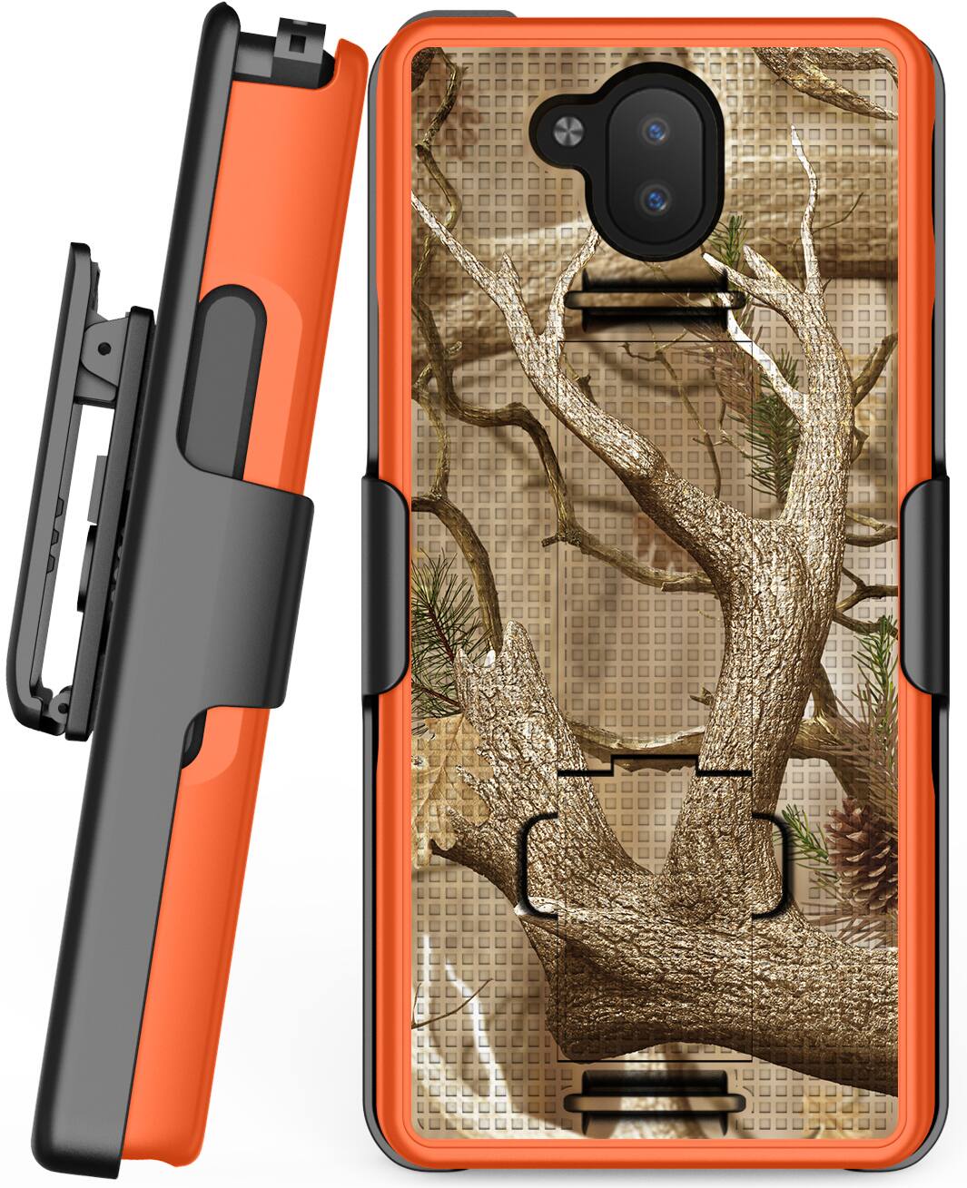 Alt View 8. Nakedcellphone - Case with Stand and Belt Clip Holster Combo for Sonim XP10 (XP9900) - Hunter Camo.