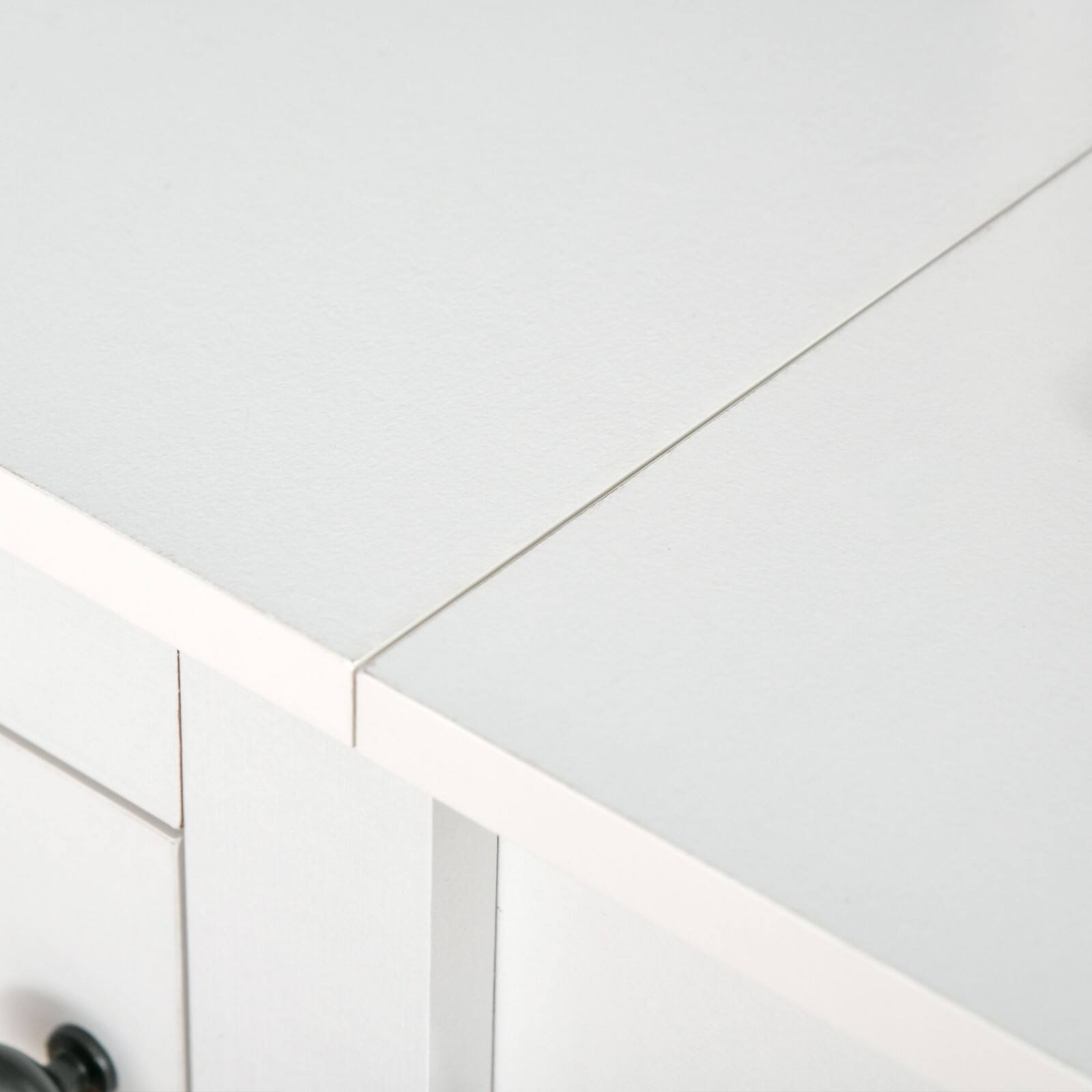 Alt View 8. Glintex - 47.25" Farmhouse Writing Desk with Hutch, X-Brace Barn Door, Ample Storage Shelves and Cabinet, Space-Saving Design - White.