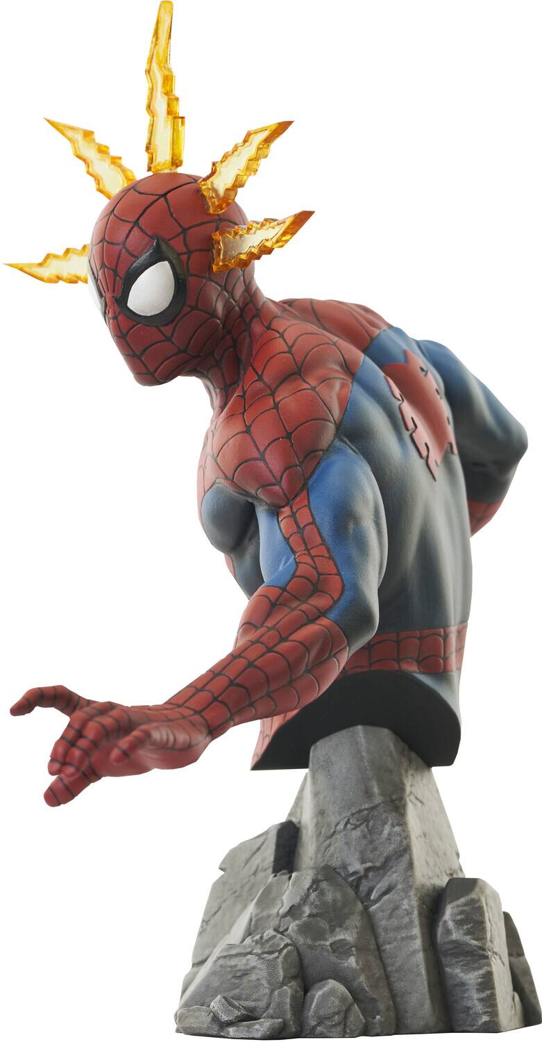 Alt View 1. Diamond Select Toys - Diamond Select - Marvel Comic Spider-Man Bust   - Collectibles - Multicolor.