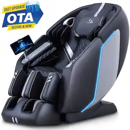 MassaMax - MT398 Pro 4D OTA Tech Massage Chair Full Body Stretch,Zero Gravity with Heat,Extended Footrest,Foot Rollers - Black