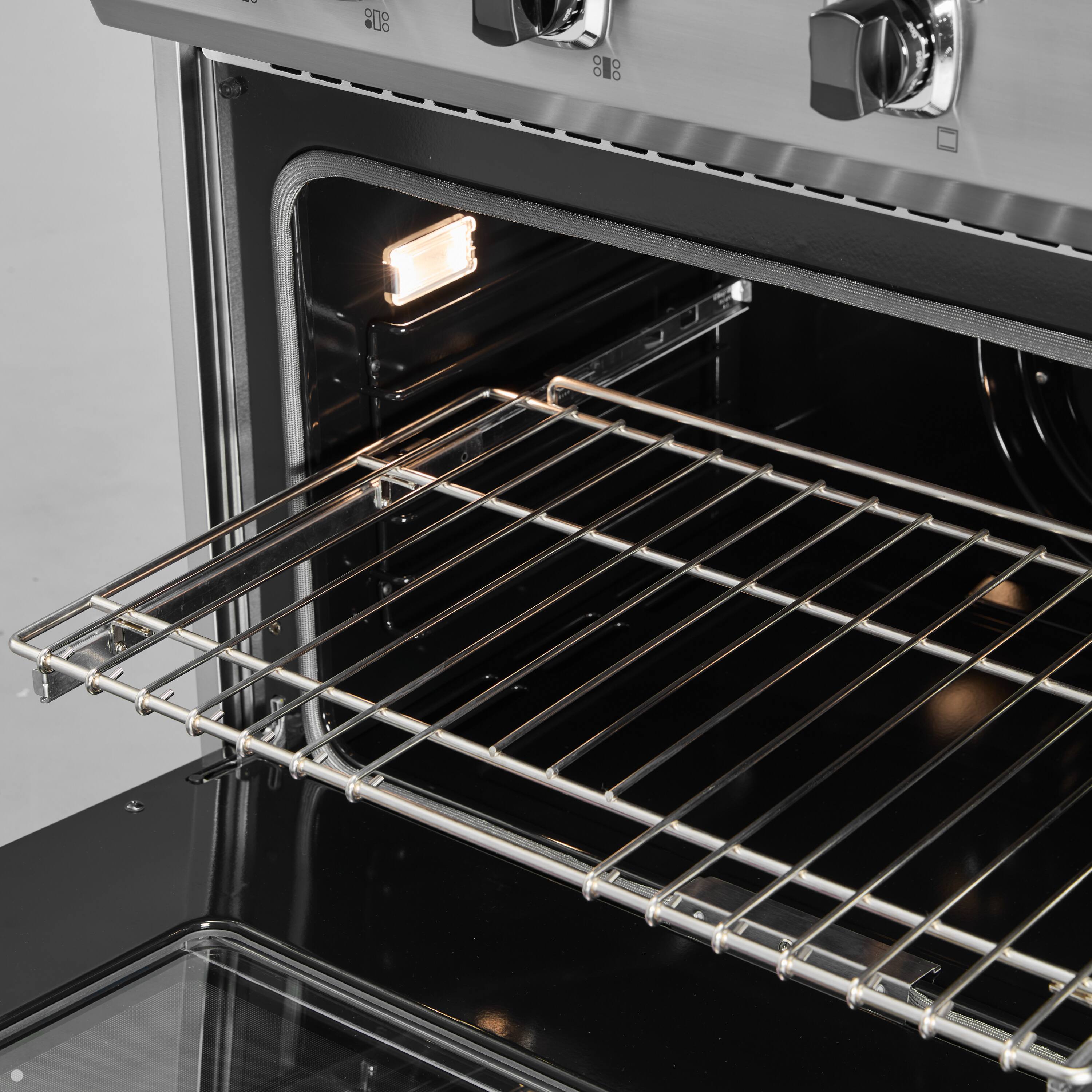 Alt View 7. Viking - 5-Series 6.1 cu ft Freestanding all Gas Sealed Burner Range with Double Oven - Cast Black with Brushed Brass Trim - Cast Black.