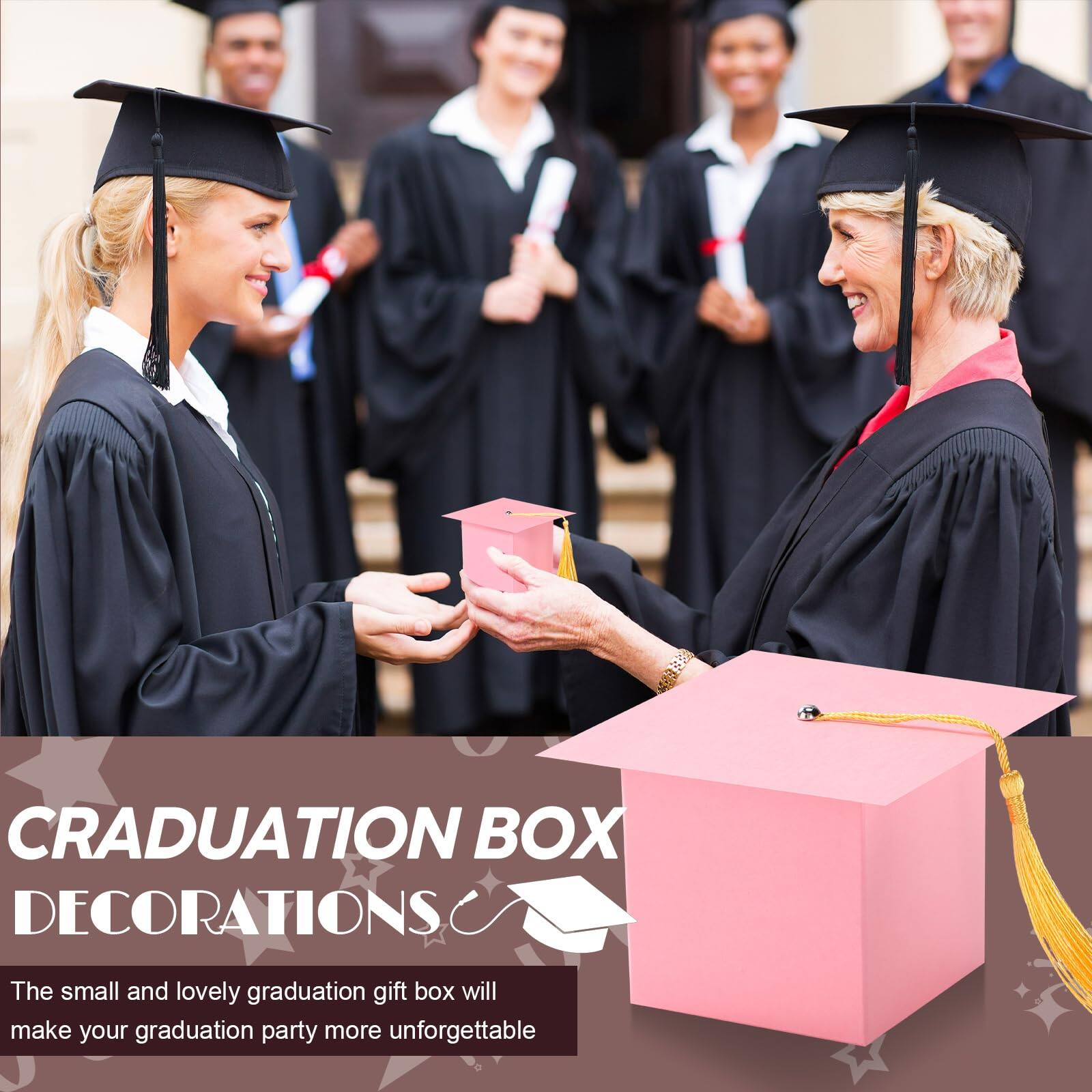 CRADUATION BOX DECORATIONS

The small and lovely graduation gift box will make your graduation party more unforgettable.