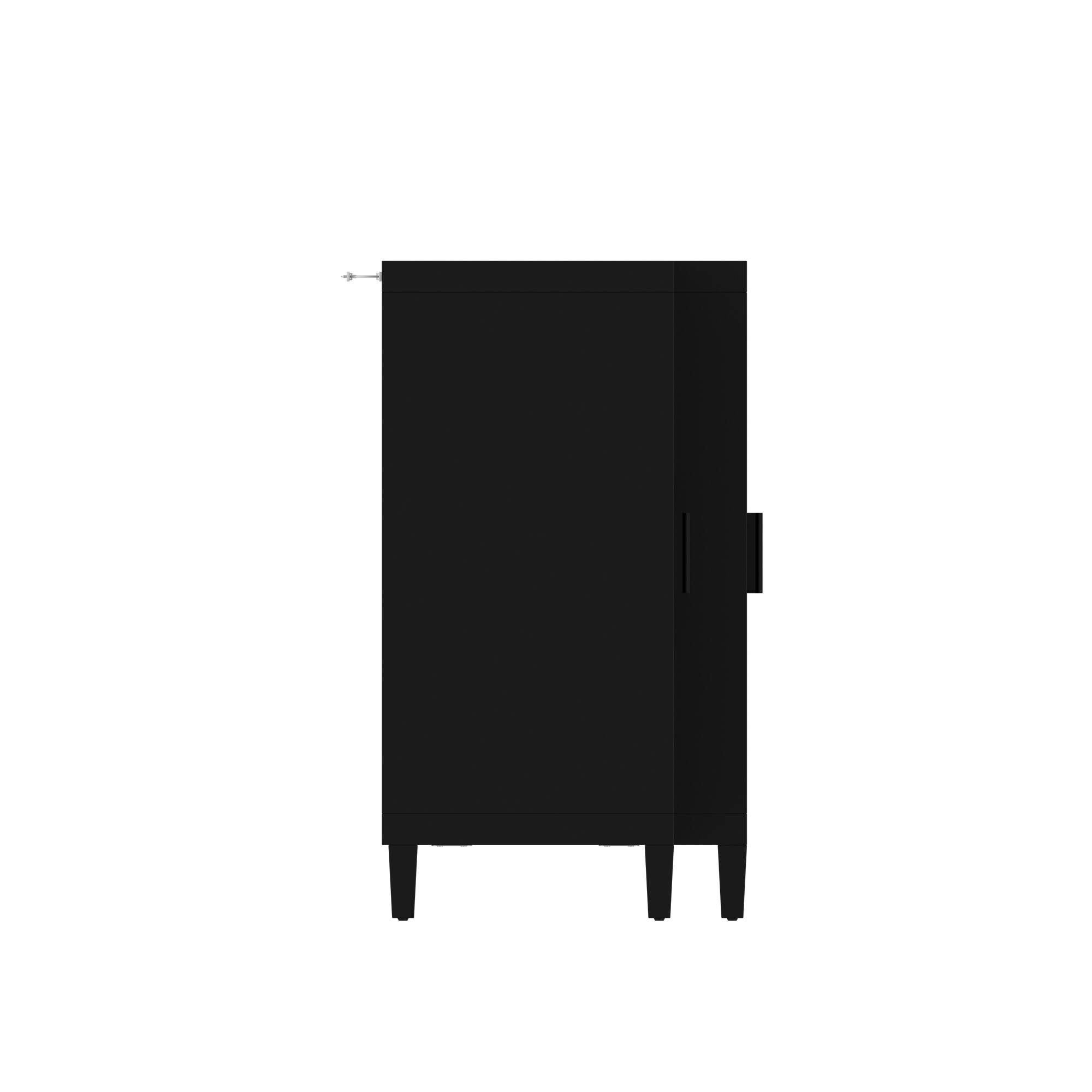 Left. FUFU & GAGA - FUFU&GAGA Geometric - Door Storage Cabinet: Multi - Scene Organizer with Anti - Tip - Black.