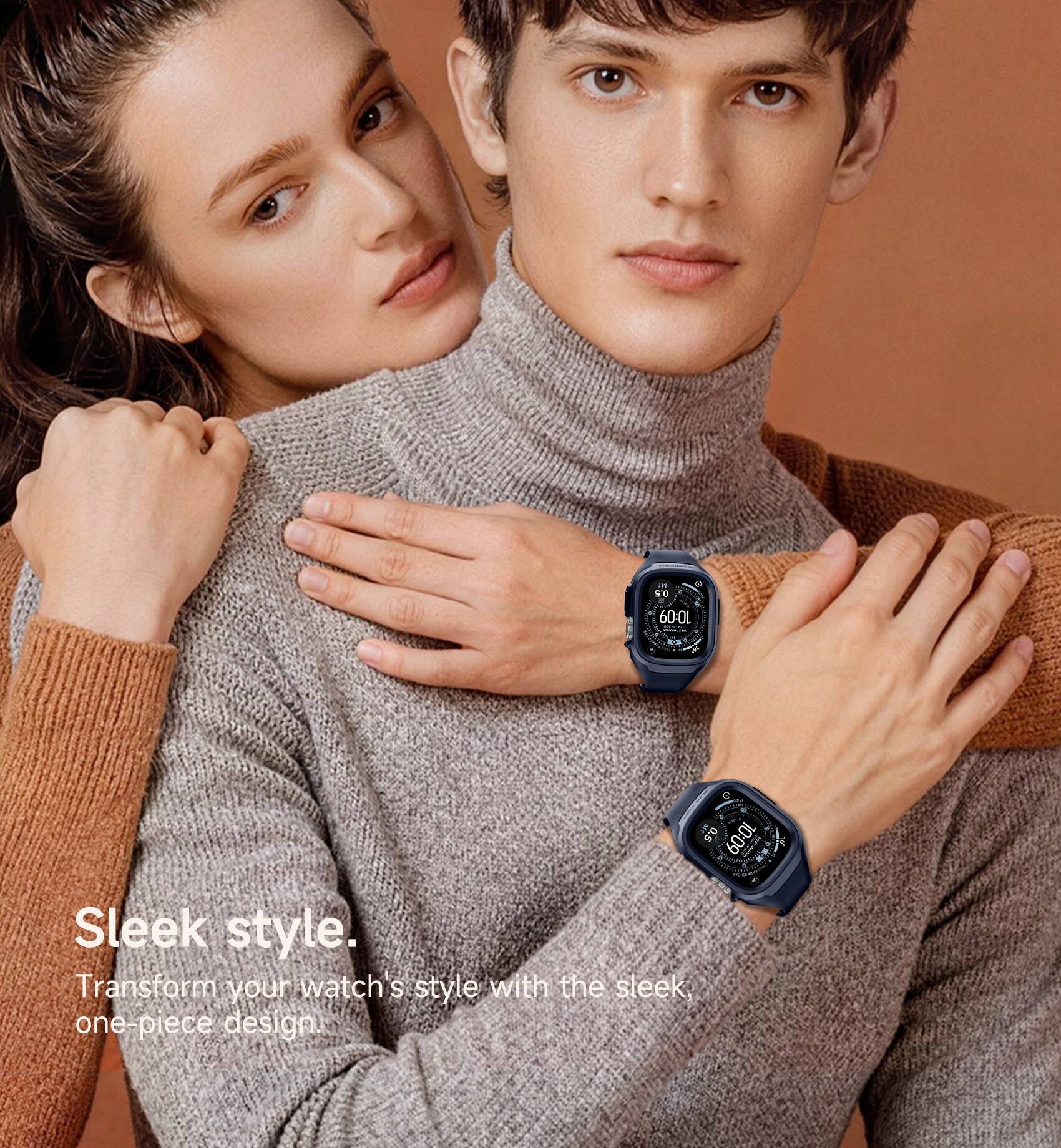 - SO 60:0L .-. 9 5 0.5 10:09 Sleek style. Transform your watch's style with the sleek, one-piece design.