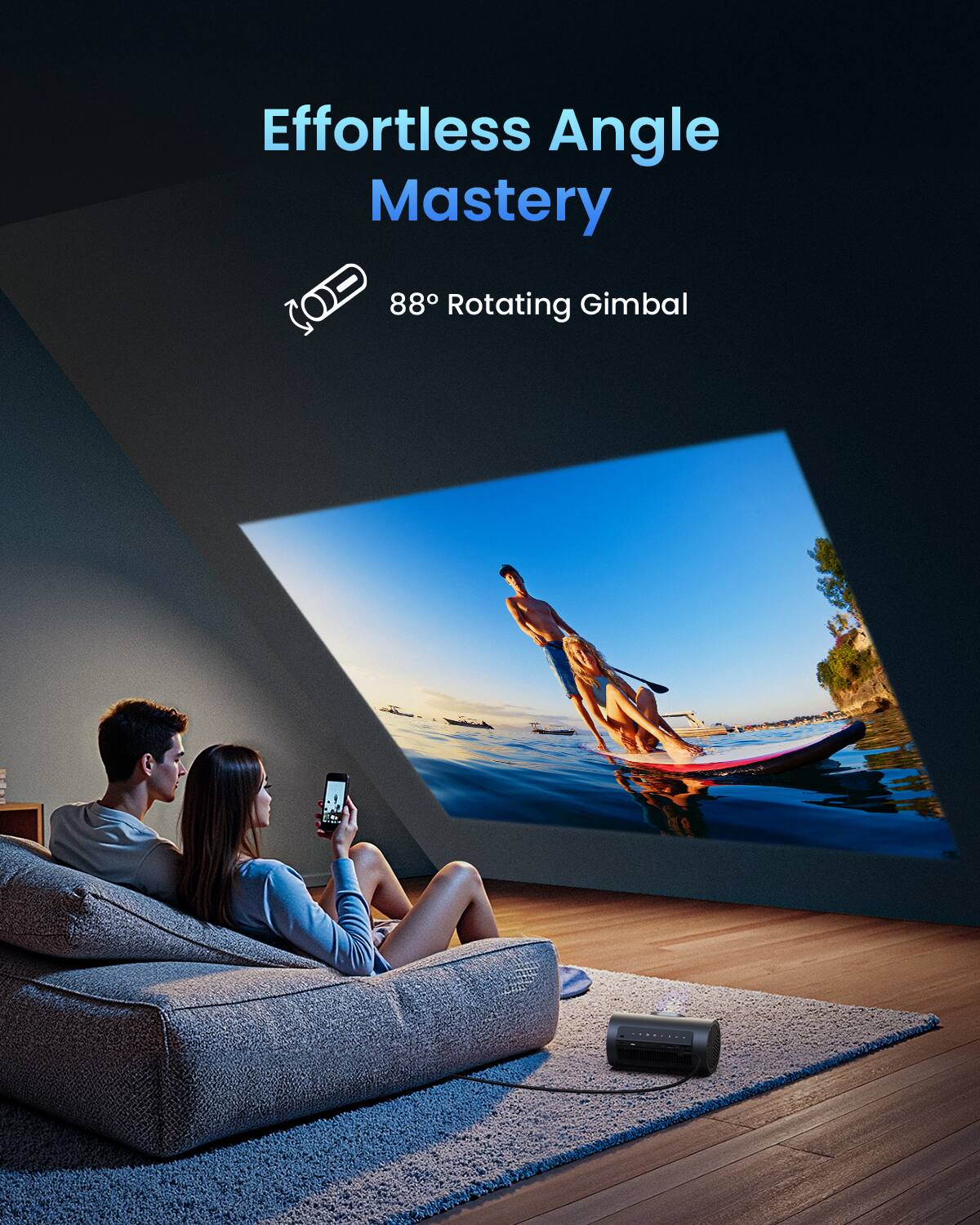Effortless Angle Mastery  
88° Rotating Gimbal