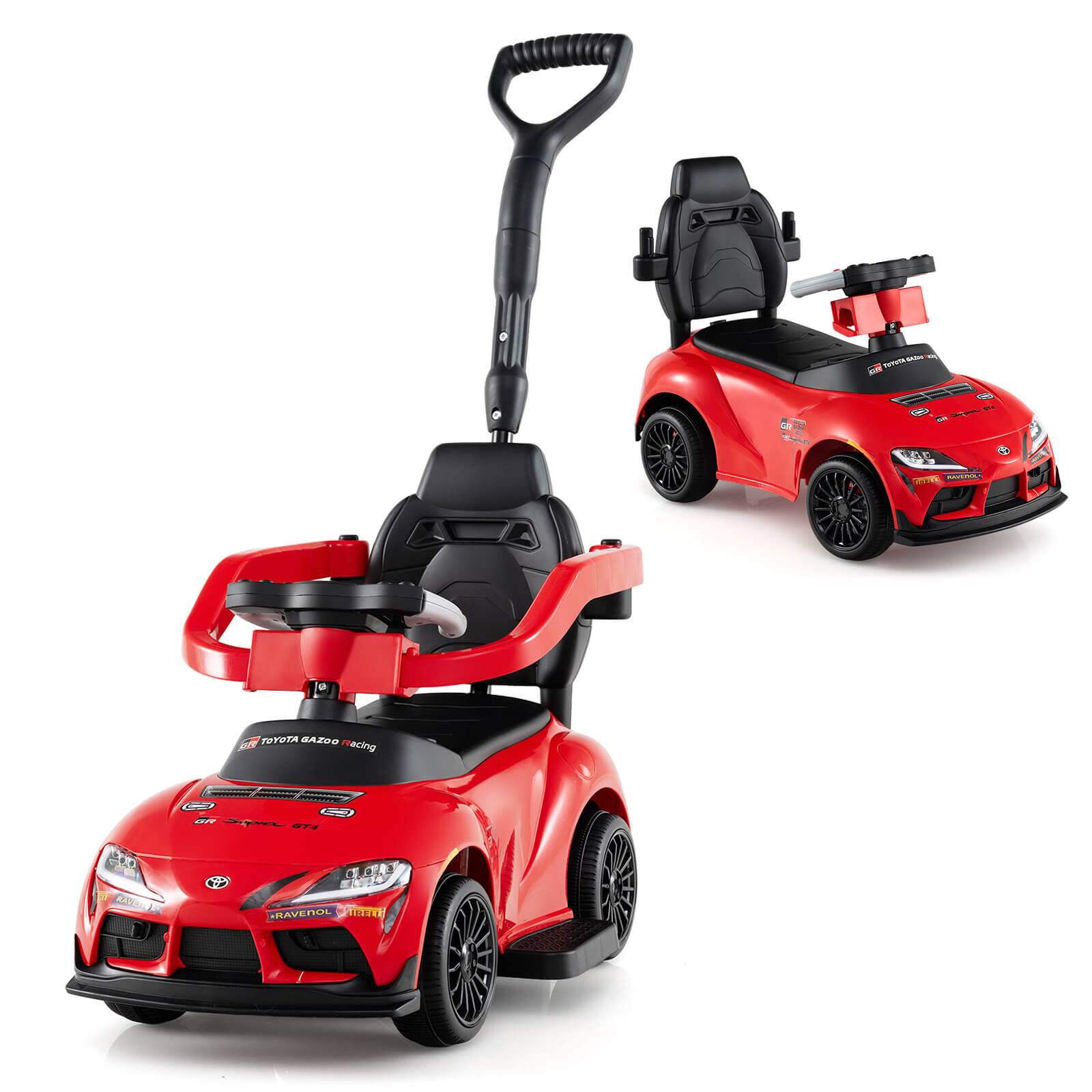 Costway - Toyota Licensed Ride on Push Car with Parent-Control Handle Music Safety Guardrail - Red price history on PriceWatchPro