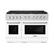 Front. ZLINE - 48 in. Wide 8 Burner Paramount Double Oven Dual Fuel Range (SDR-WM-48) - Black Matte.