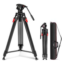 Neewer - 76" Video Tripod with Fluid Head - One-Step Quick Release for DSLR & Camcorder (17.6lb Load)