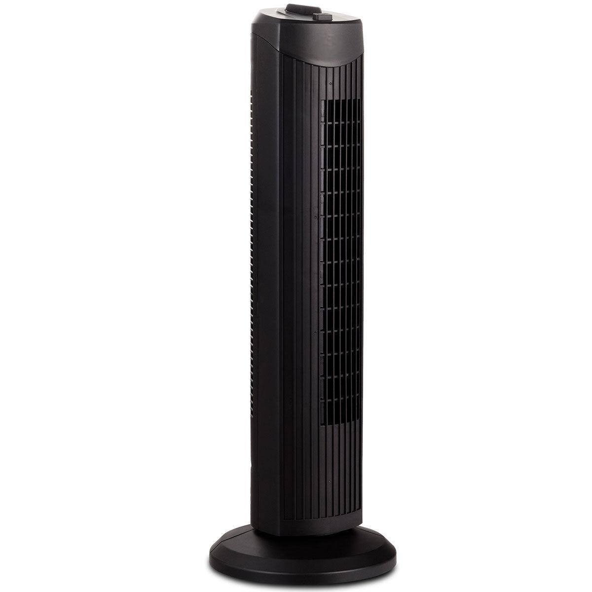Angle. Sugift - 35W 28 Inch Quiet Bladeless Oscillating Tower Fan - Black.