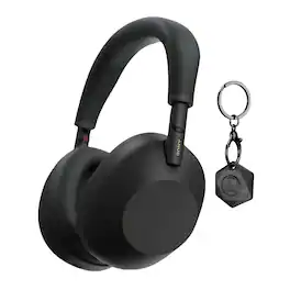 Sony - WH-1000XM6 Wireless Noise-Canceling Headphones Bundle with Finder Key Chain - Black/Black
