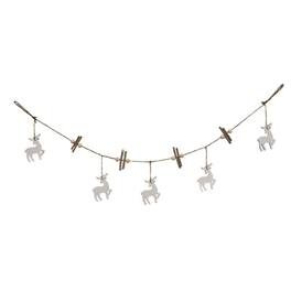 BreeBe - Woodland Deer Garland - 48" - White