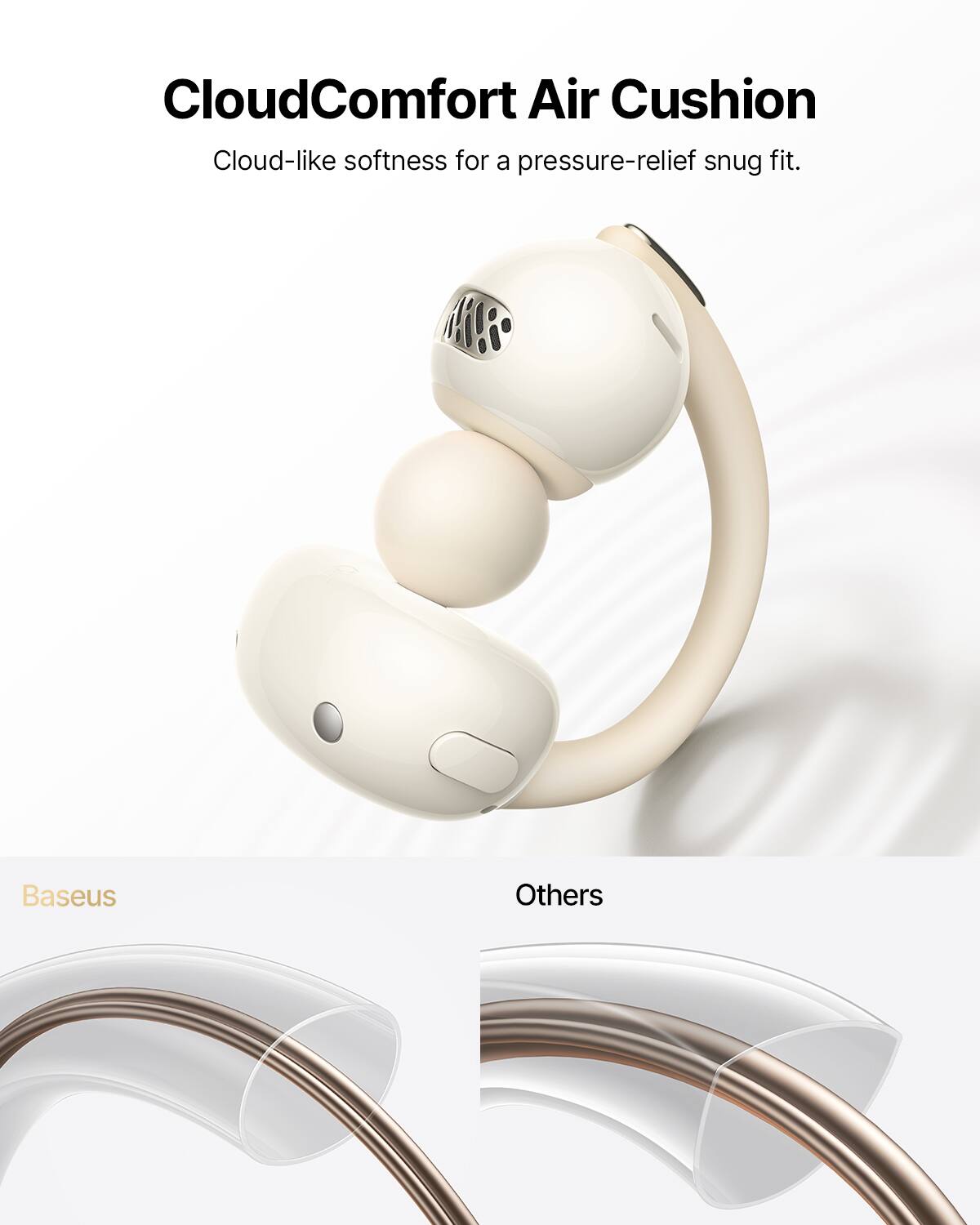 CloudComfort Air Cushion  
Cloud-like softness for a pressure-relief snug fit.  
Baseus  
Others