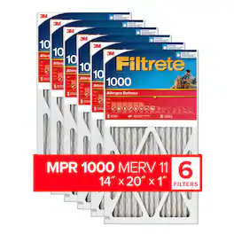 Amber Sporting Goods - Filtrete 14x20x1, AC Furnace Air Filter, MPR 1000, Micro Allergen Defense, 6-Pack