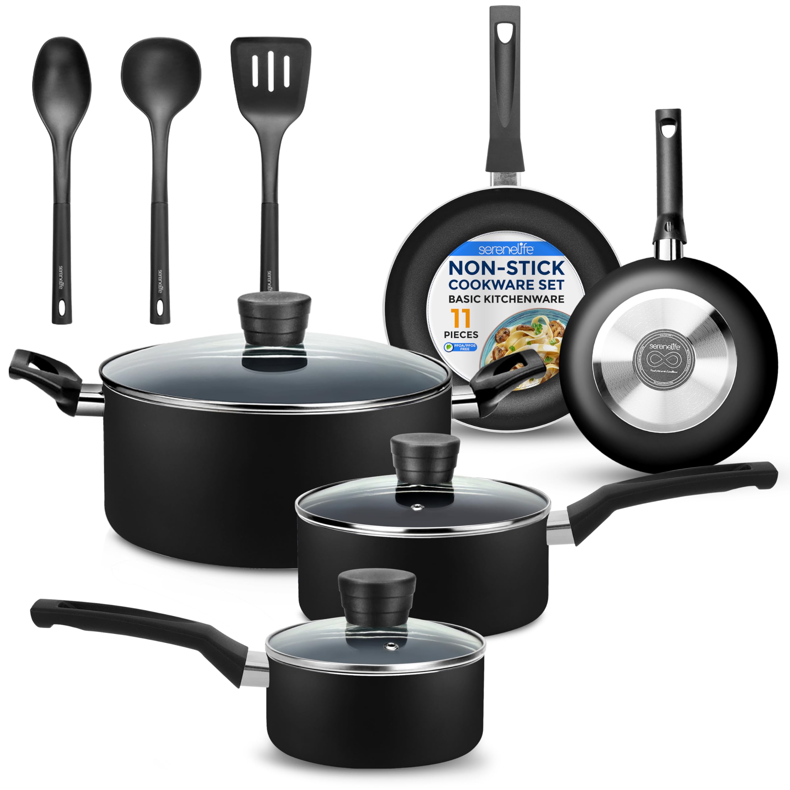 serenelite NON-STICK COOKWARE SET BASIC KITCHENWARE 11 PIECES