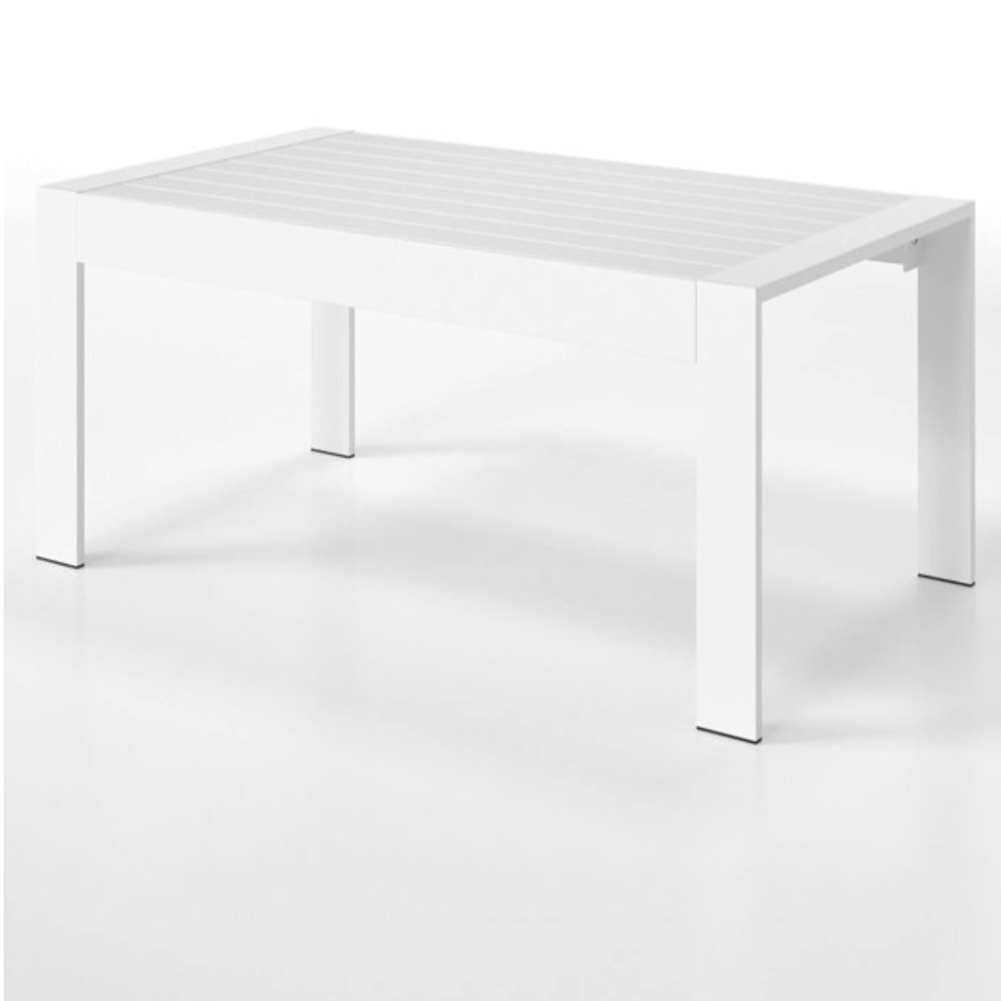 Alt View 5. Mondawe - 43" Aluminum Rectangle Patio Coffee Table - White.
