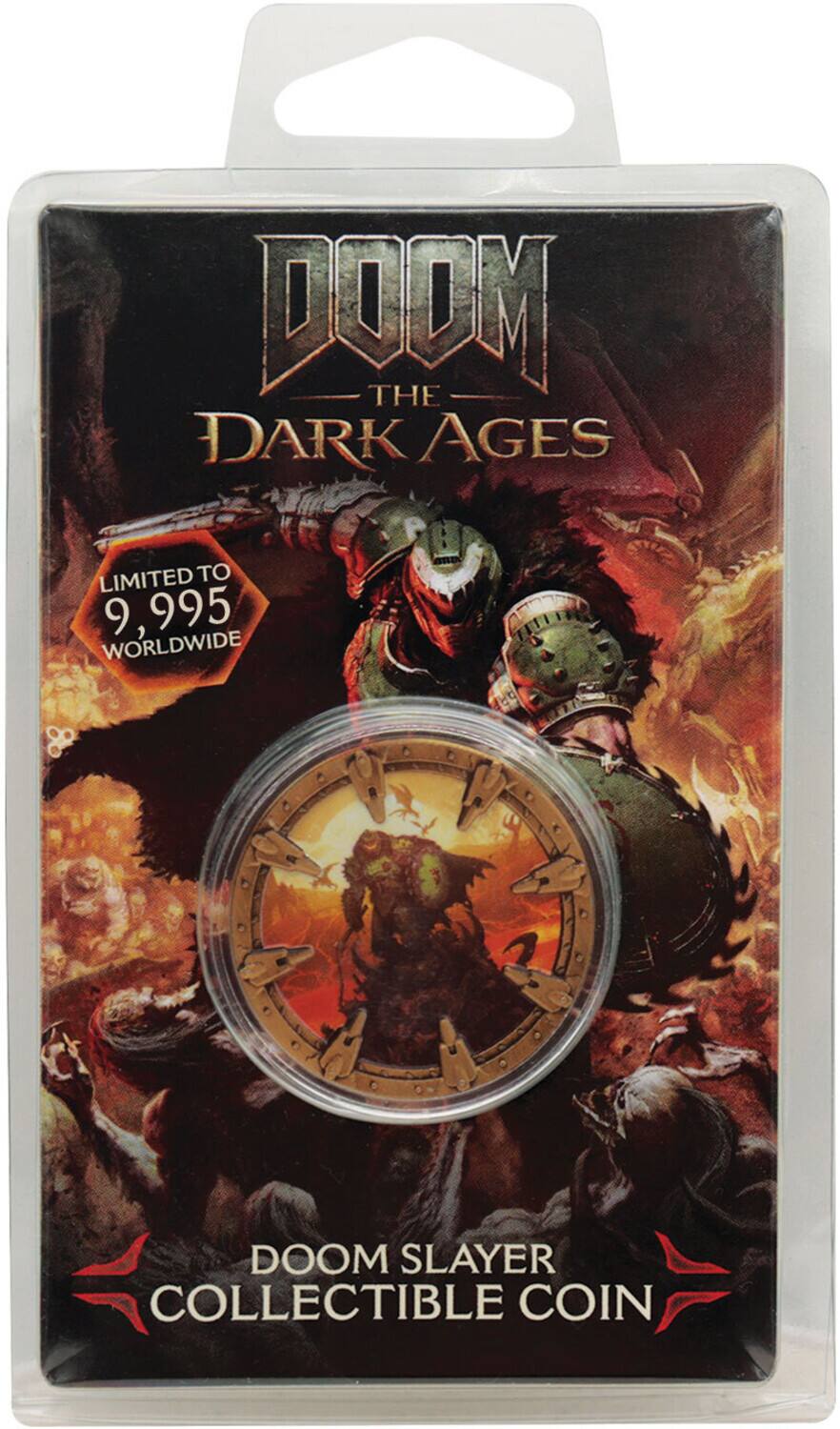 DOOM: THE DARK AGES

LIMITED TO 9,995 WORLDWIDE

DOOM SLAYER COLLECTIBLE COIN
