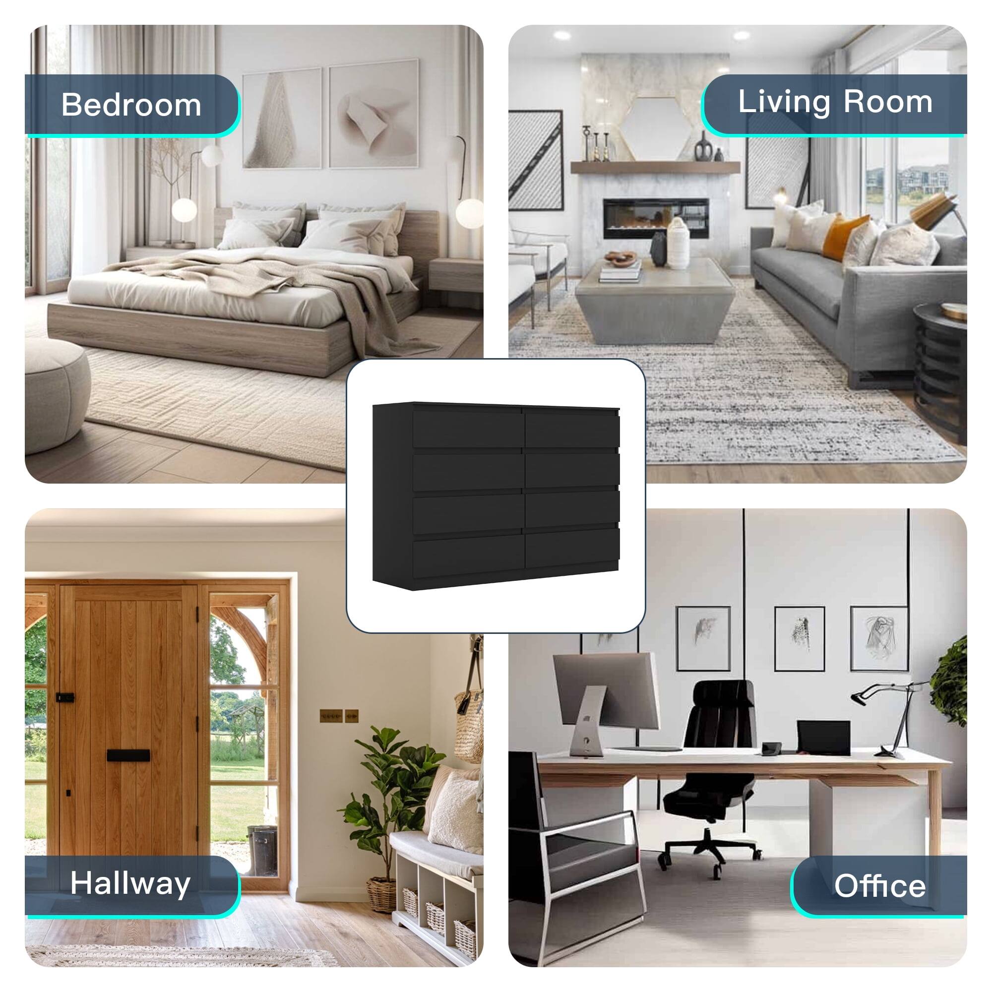 - Bedroom
- Living Room
- Hallway
- Office